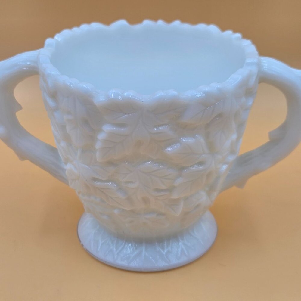 Westmoreland Bramble Milk Glass Creamer and Sugar Set Vintage - Picture 3 of 14